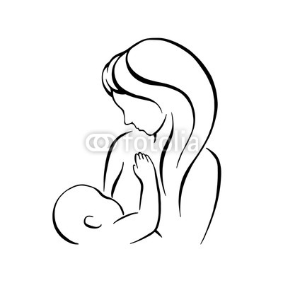 400x400 breast feeding vector sign mother holding newborn baby in arms - Woman Holding Baby Drawing