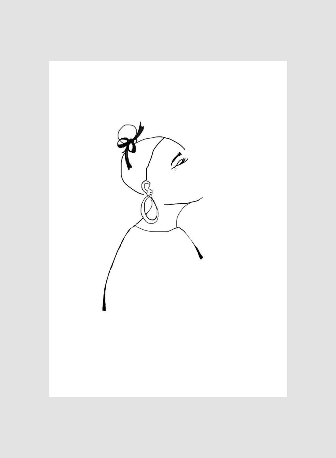 1100x1500 woman with earring line drawing line drawing of woman line drawing - Woman Line Drawing