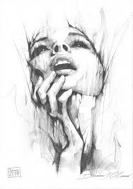 188x268 image result for charcoal drawing side angle perspective woman - Woman Looking Up Drawing