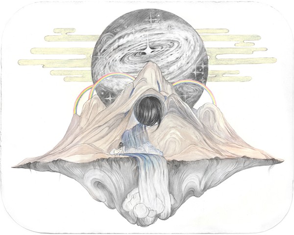 600x480 Jenny Kendler - Woman Looking Up Drawing