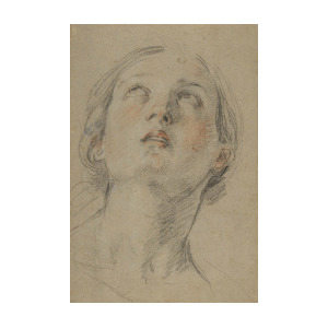 300x300 The Head Of A Woman Looking Up Drawing - Woman Looking Up Drawing