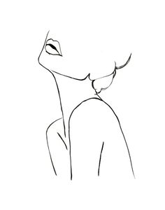 236x300 The Female Line, Black Line Sketches For Living Room Kresba V - Woman Outline Drawing