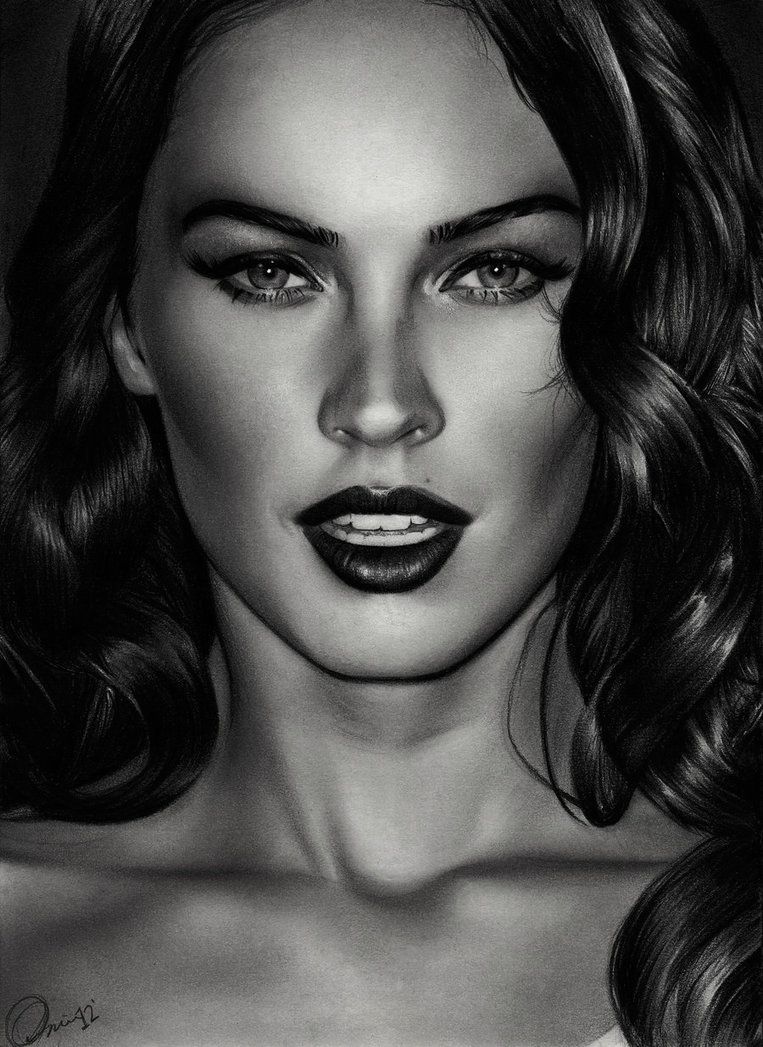 763x1047 megan fox charlie chazdesigns, uk {realism art beautiful - Woman Portrait Drawing