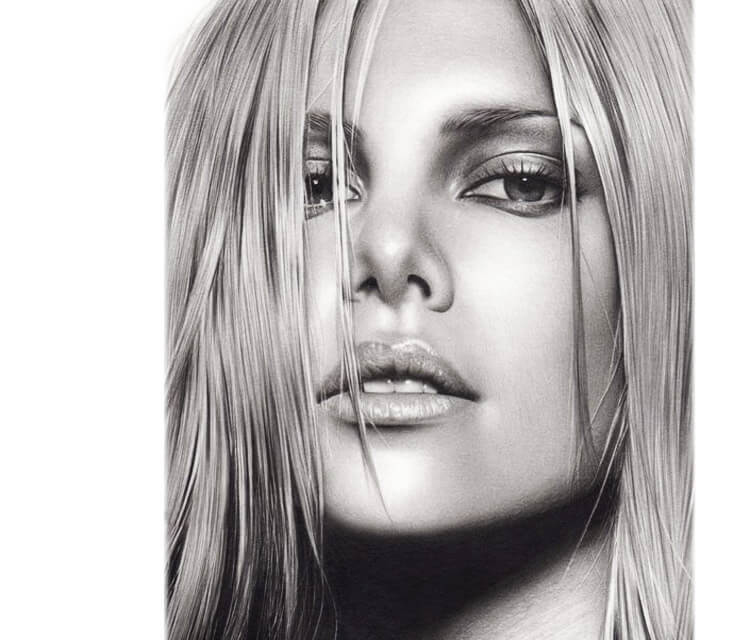 750x640 Woman Portrait Drawing - Woman Portrait Drawing