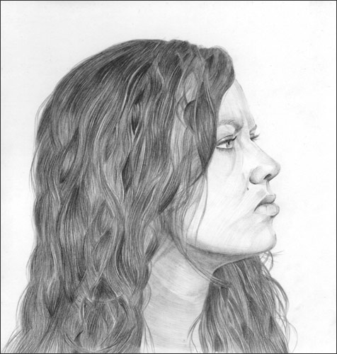 476x500 Girl Head Profile Drawing - Woman Profile Drawing