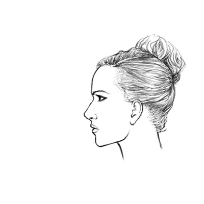 400x400 how to draw a female face in profile sharenoesis - Woman Profile Drawing