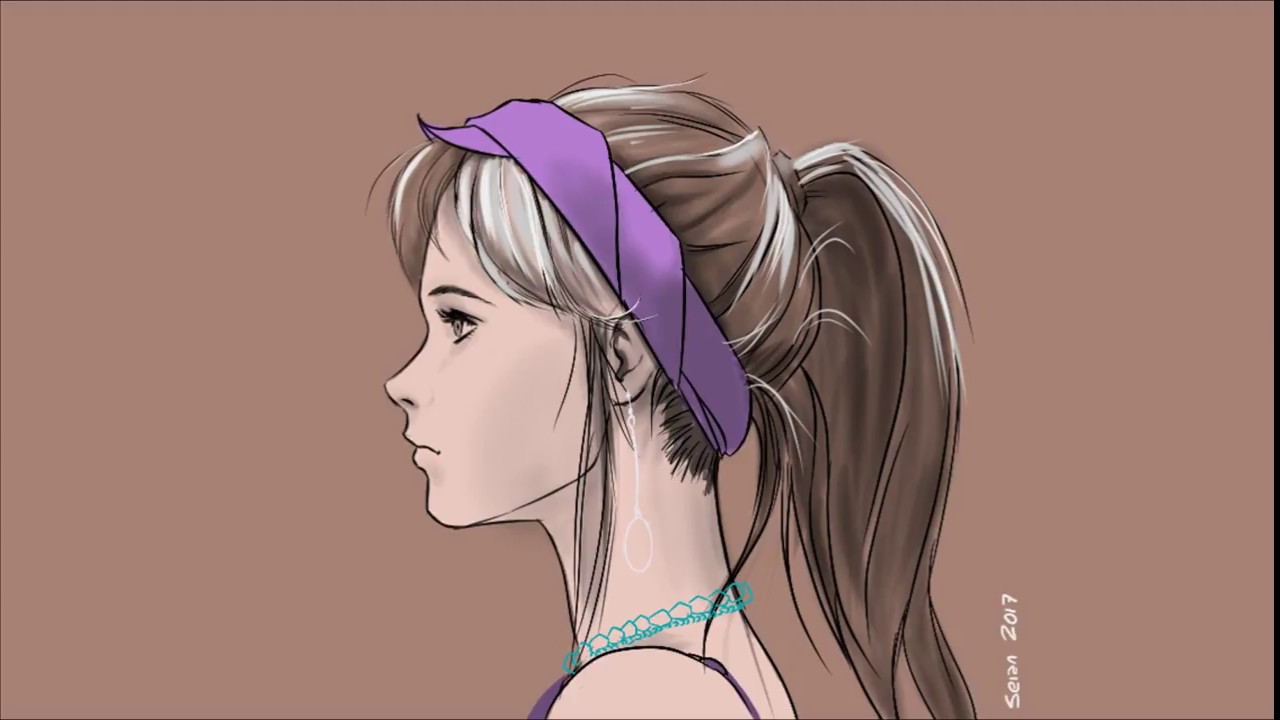 1280x720 How To Draw A Woman Profile Head - Woman Profile Drawing