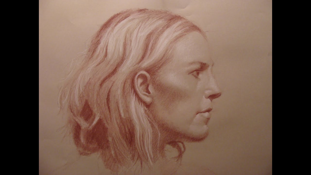 1280x720 Speed Drawing Profile Of A Woman - Woman Profile Drawing