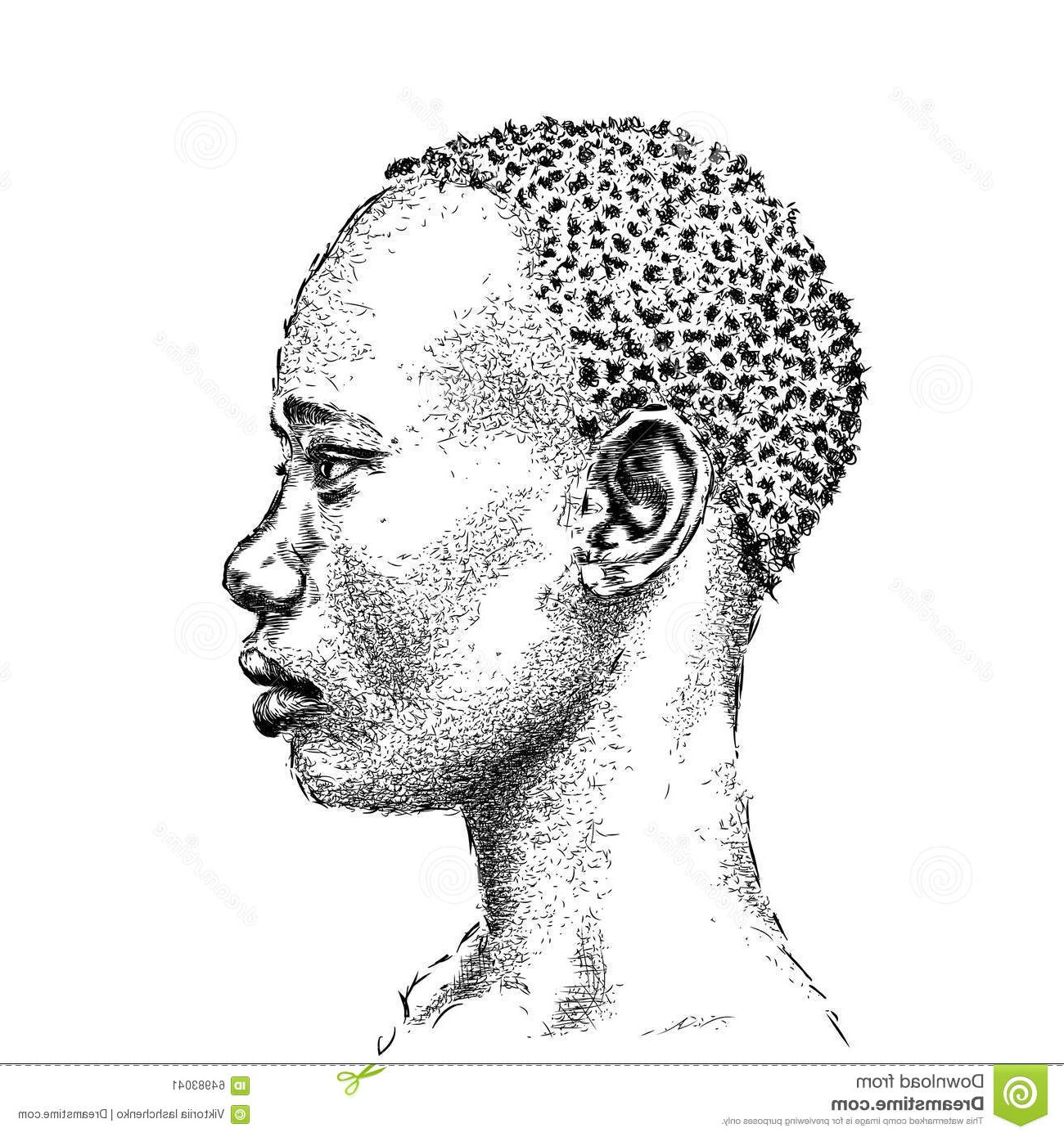 1300x1390 Black Woman Side Profile Drawing - Woman Side Profile Drawing