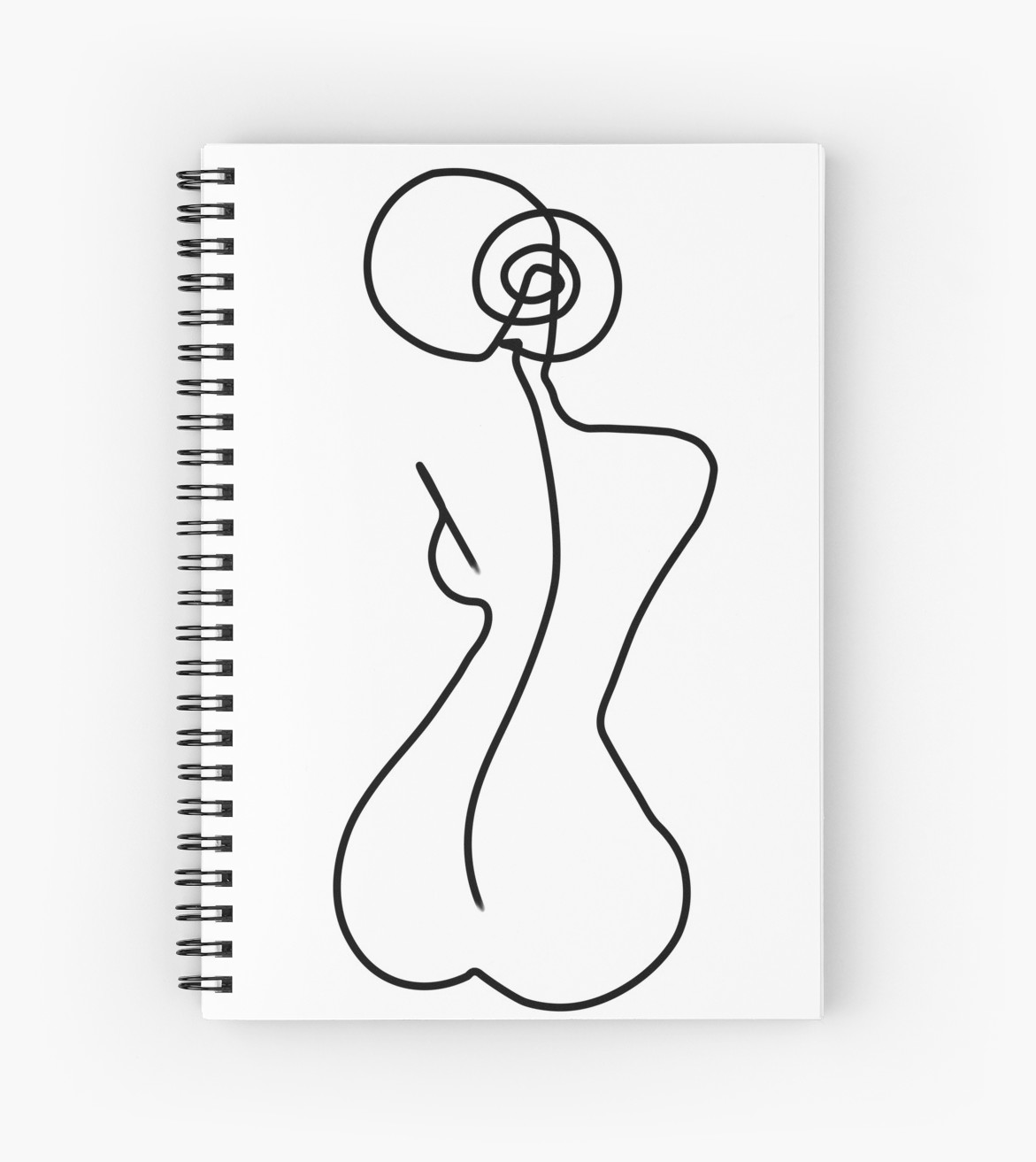 1171x1313 woman silhouette drawing in one line spiral notebooks - Woman Silhouette Drawing