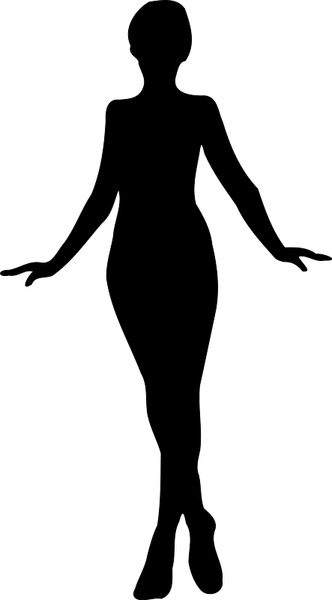 332x600 woman silhouette free vector in open office drawing - Woman Silhouette Drawing