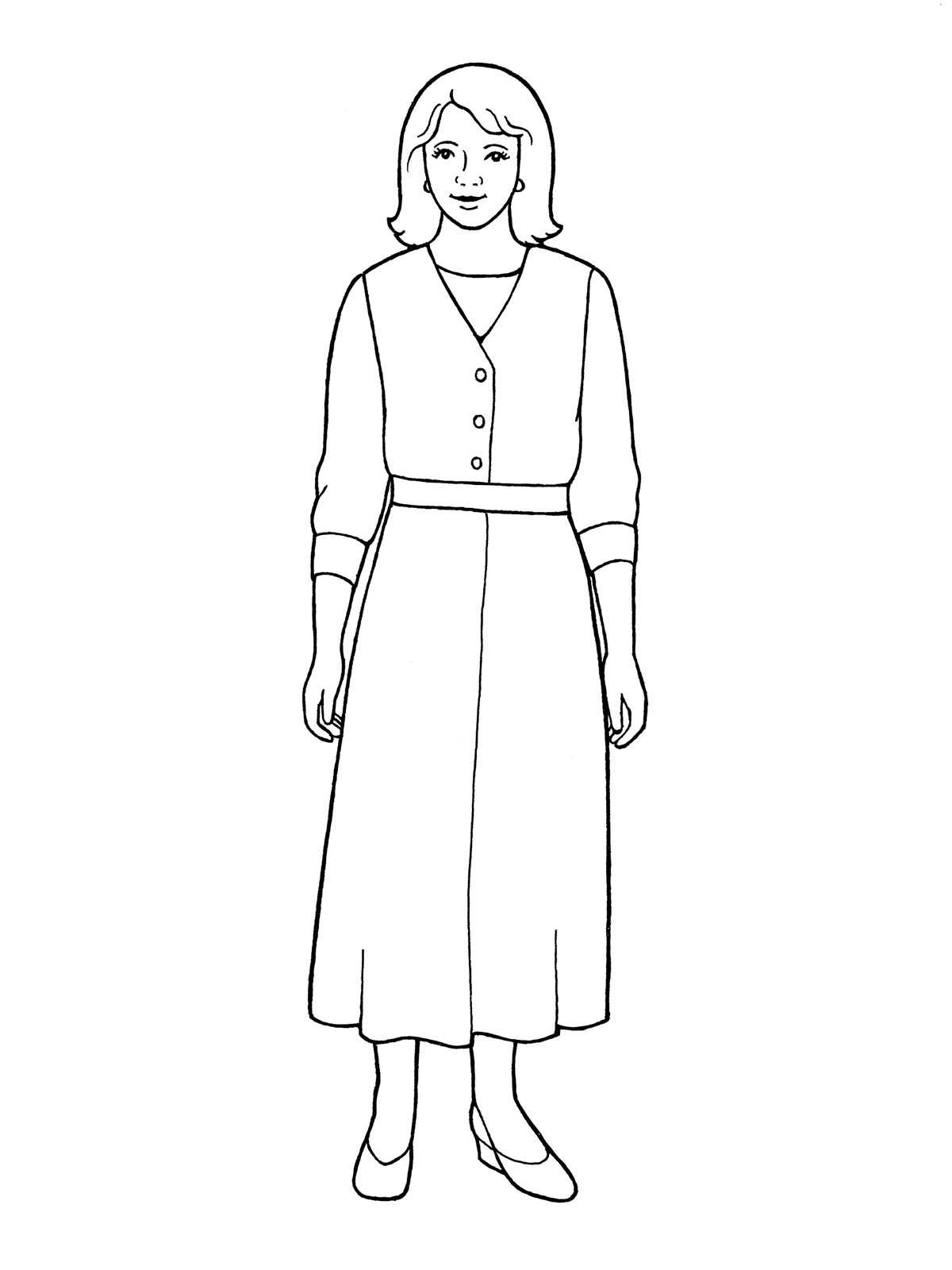 1200x1600 Mother Standing - Woman Standing Drawing