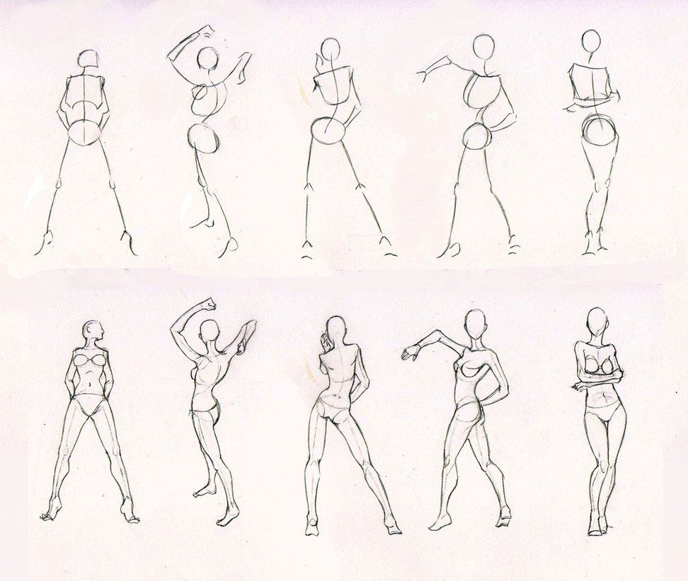 972x822 Sketches - Woman Standing Drawing