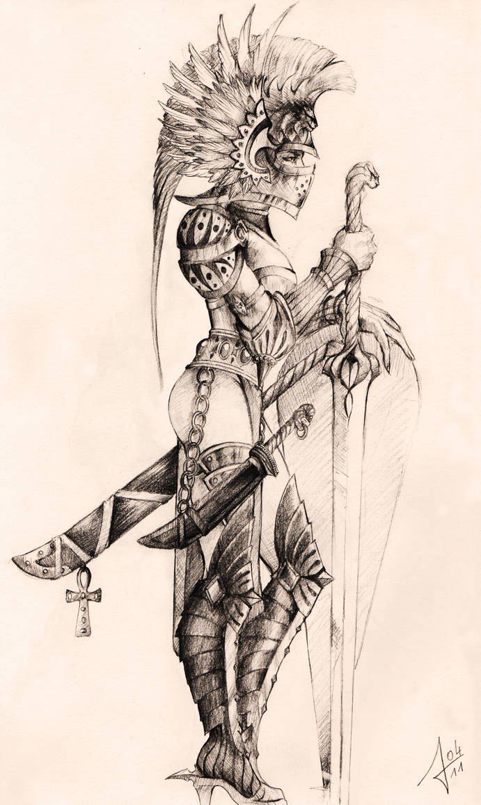 691x1156 Woman Warrior - Woman Warrior Drawing