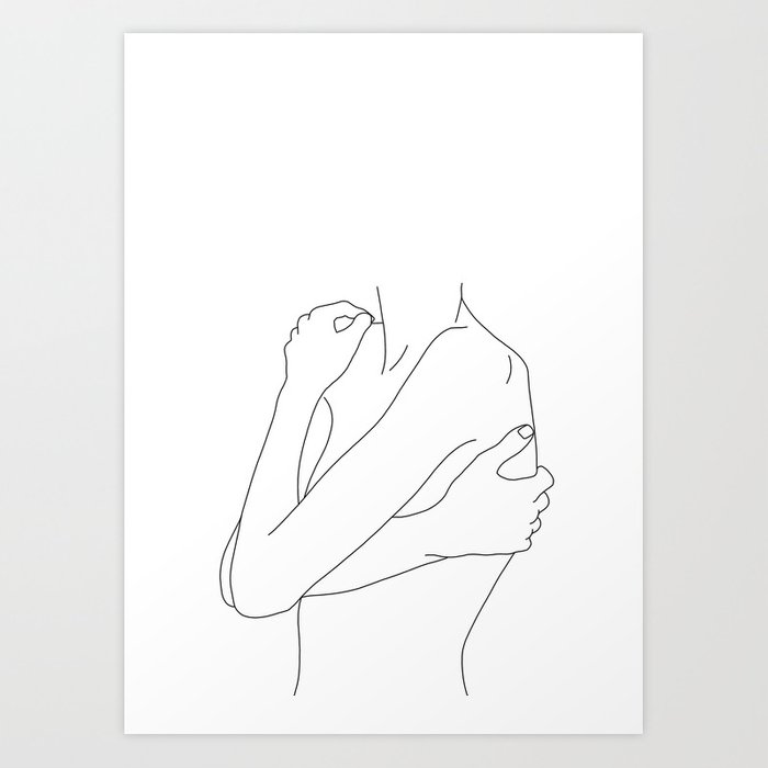 700x700 woman's body line drawing illustration - Womans Body Drawing