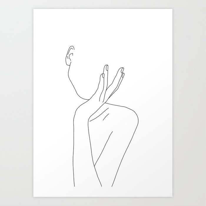 700x700 woman's body line drawing illustration - Womans Body Drawing