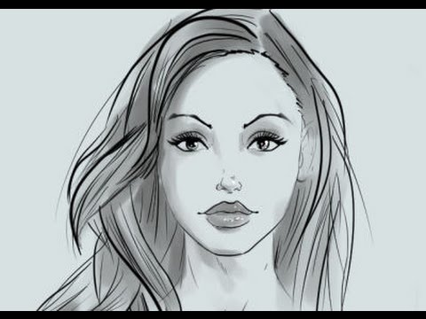 480x360 how to draw female hair realism and comics - Women Drawing