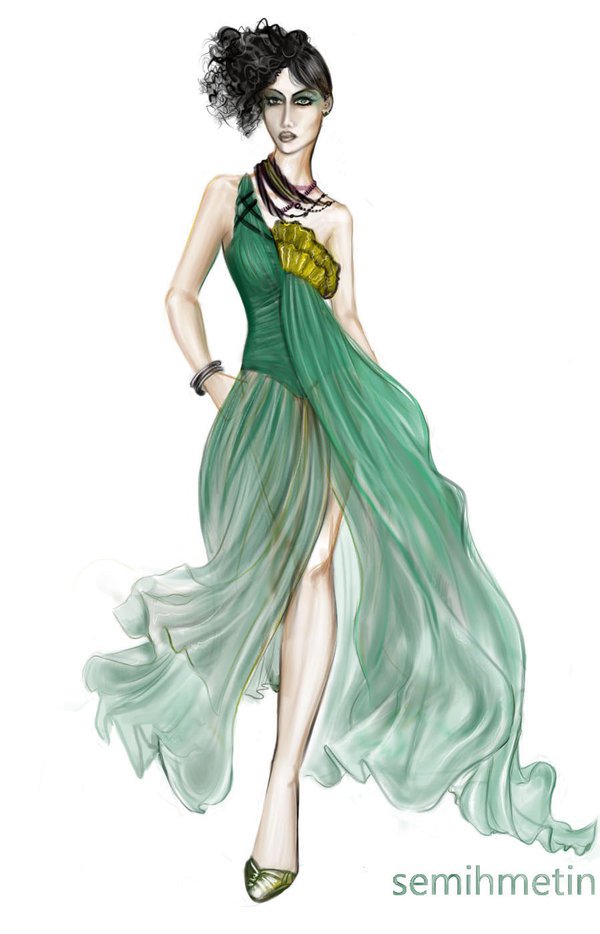 600x934 Amazing Fashion Sketches Art And Design - Women Fashion Drawing