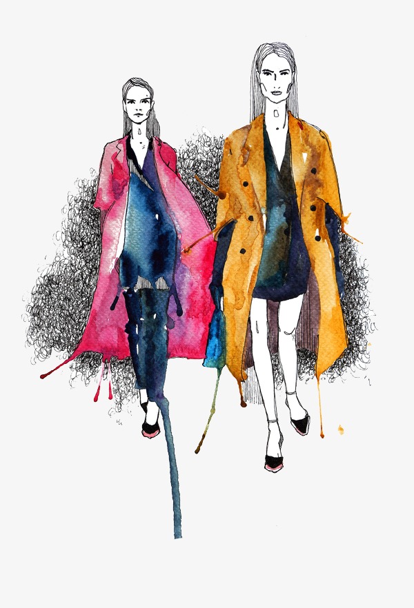 600x882 simple design women's fashion illustration, fashion clipart, women - Women Fashion Drawing