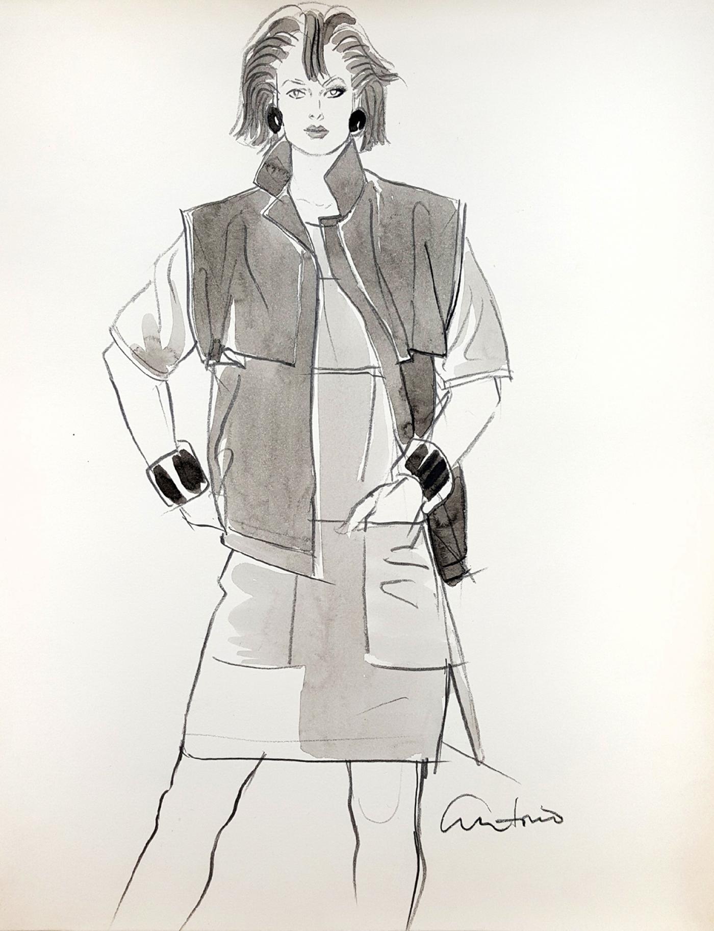 1400x1825 Antonio Lopez - Women Fashion Drawing