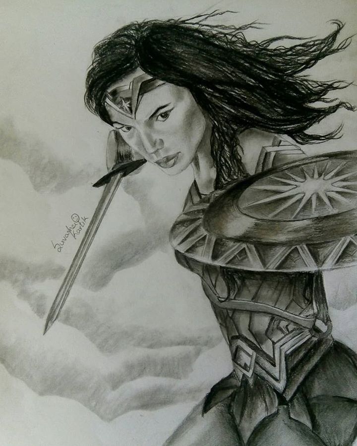 720x900 wonder woman gal gadot painting - Wonder Drawings