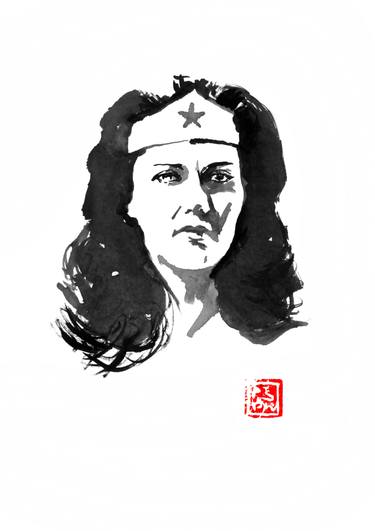 375x531 wonder woman drawings for sale saatchi art - Wonder Drawings