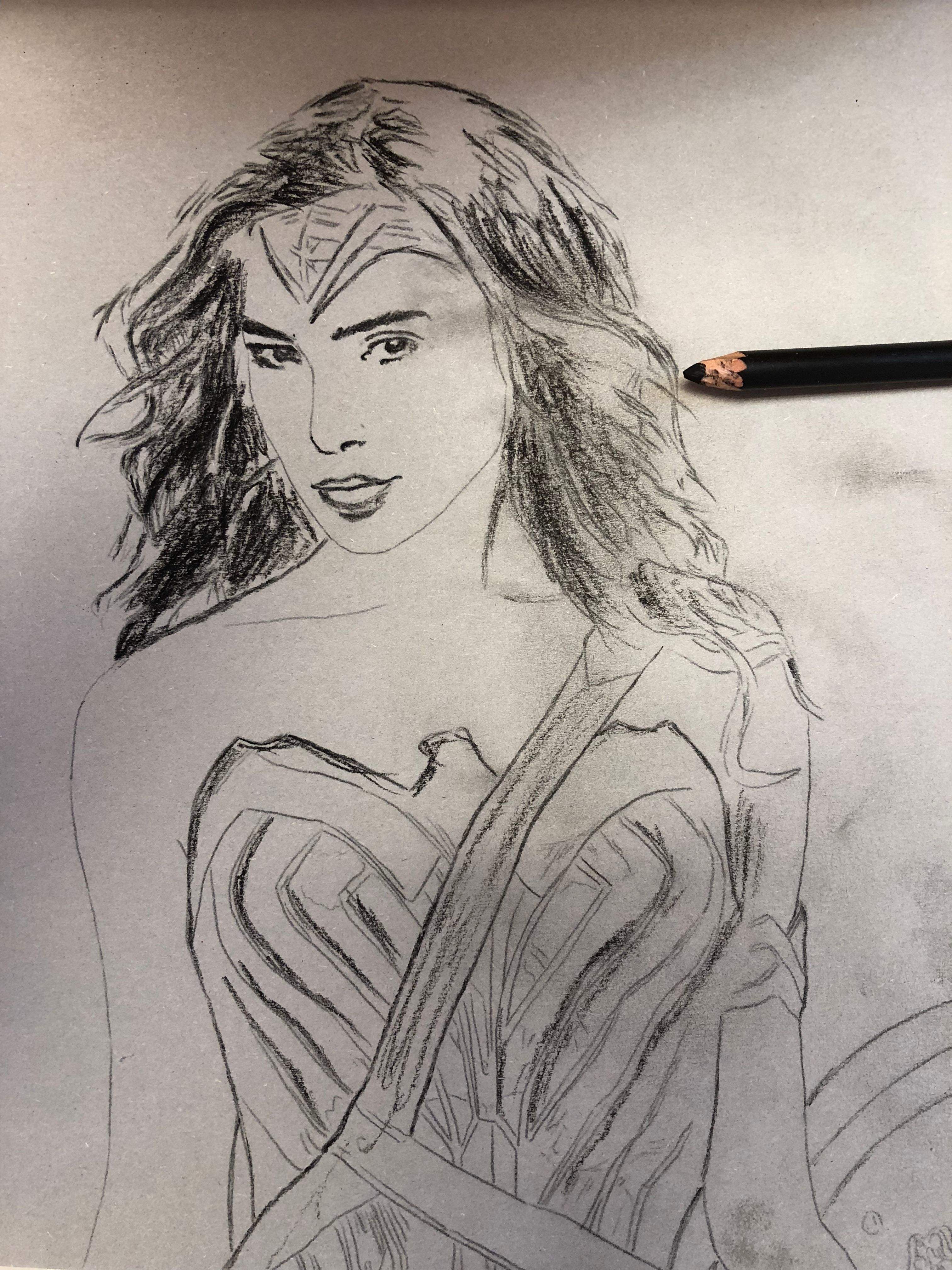 3024x4032 drawing wonder woman - Wonder Drawings