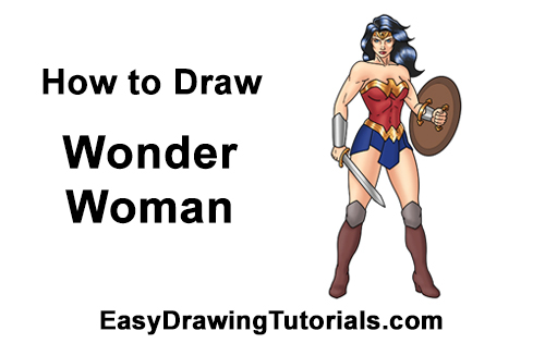 500x315 how to draw wonder woman - Wonder Woman Cartoon Drawing
