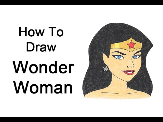 640x480 how to draw wonder woman - Wonder Woman Cartoon Drawing