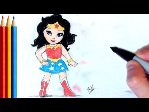480x360 how to draw wonder woman cartoon - Wonder Woman Cartoon Drawing
