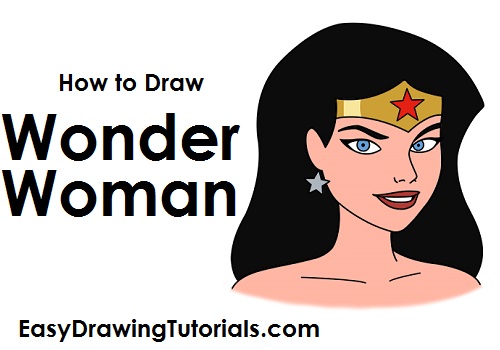 Wonder Woman Cartoon Drawing at PaintingValley.com | Explore collection ...