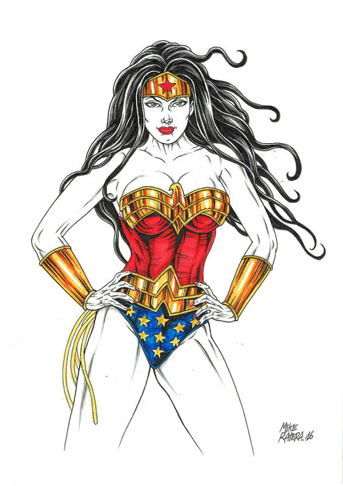 494x700 ratera, mike - Wonder Woman Drawing