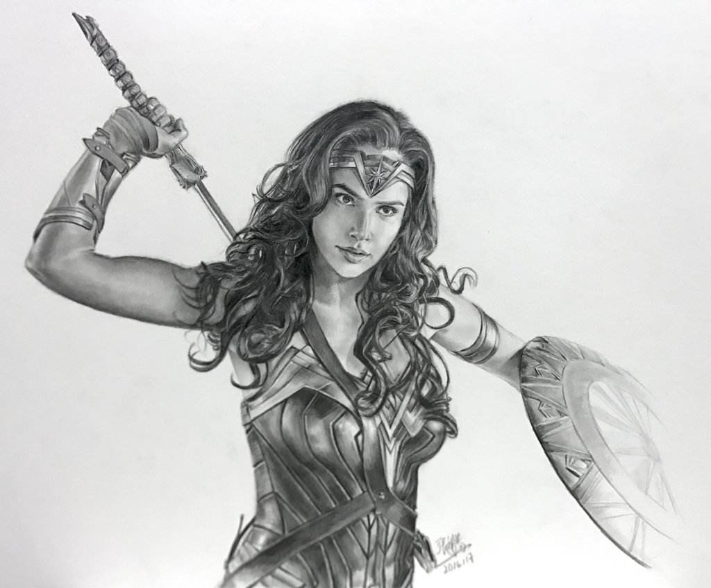 1024x848 wonder woman amazing drawing drawing skill - Wonder Woman Drawing