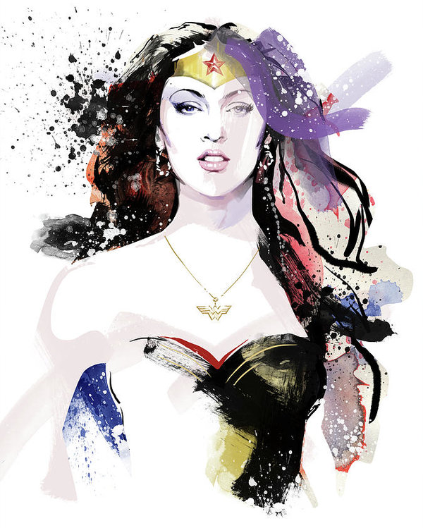 600x749 wonder woman portrait poster - Wonder Woman Drawing