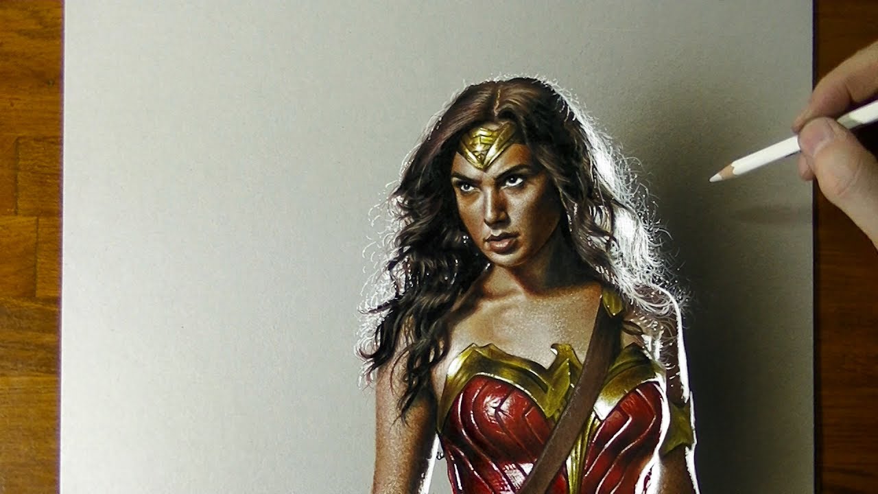 1280x720 drawing wonder woman justice league - Wonder Woman Drawing
