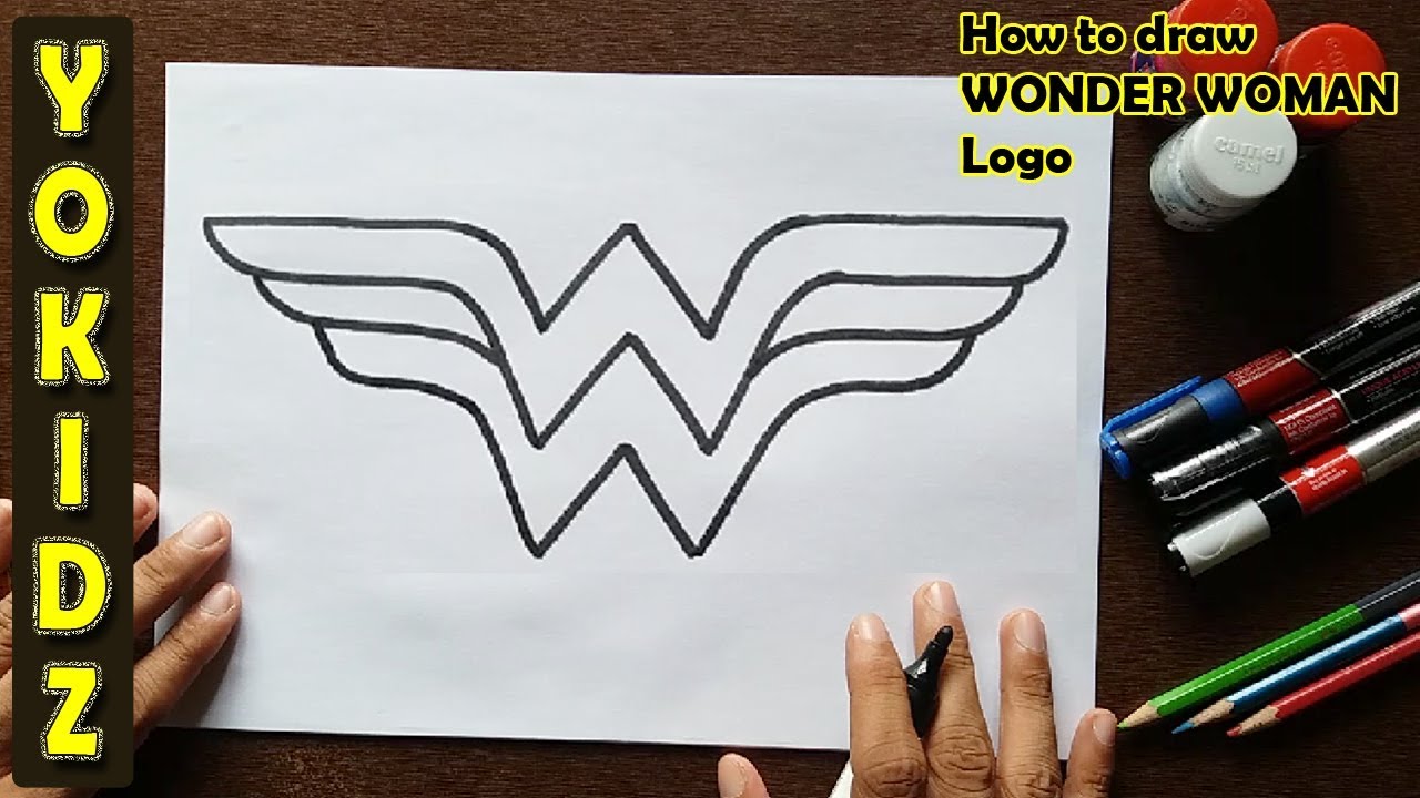 1280x720 how to draw wonder woman logo step - Wonder Woman Logo Drawing