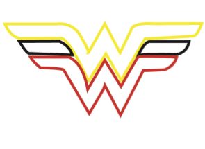 295x215 wonder woman logo design drawing - Wonder Woman Logo Drawing
