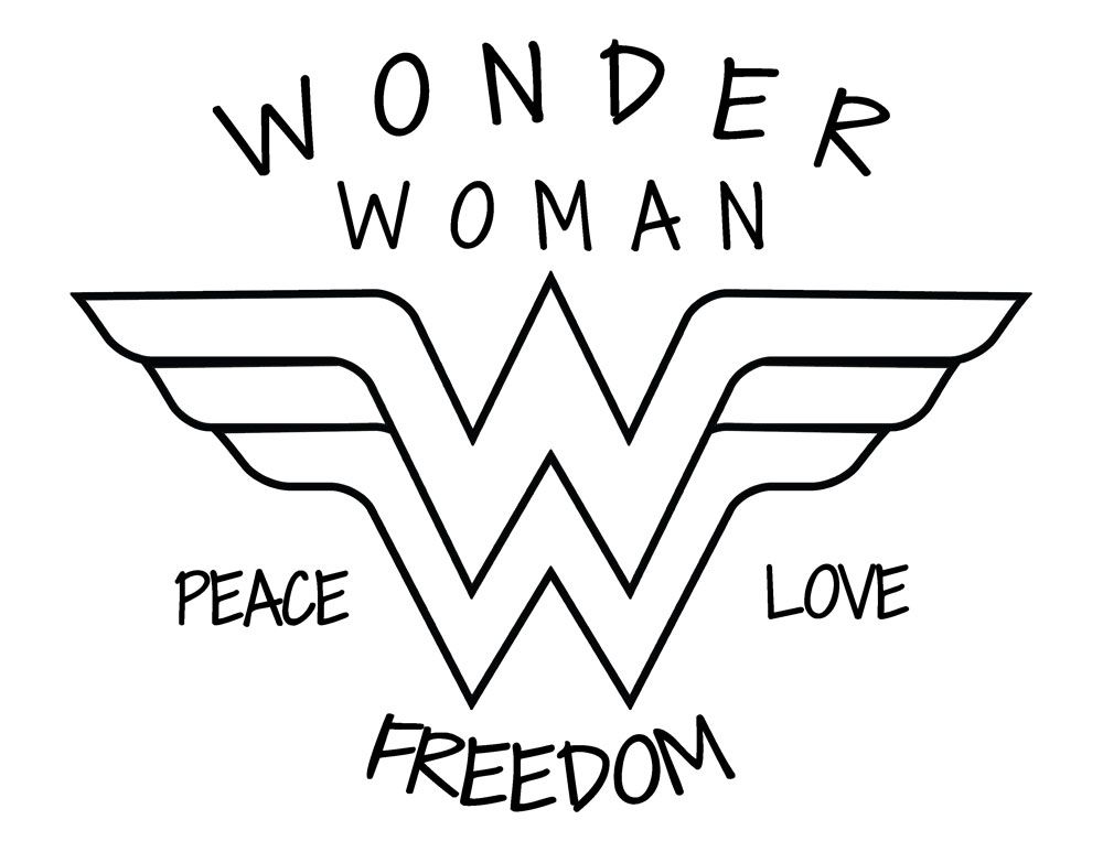 1000x773 wonder woman logo stencil amazing adventures wonder woman logo - Wonder Woman Logo Drawing