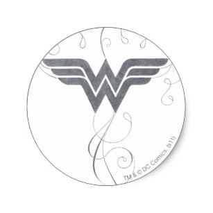 307x307 wonder woman logo stickers zazzle - Wonder Woman Logo Drawing