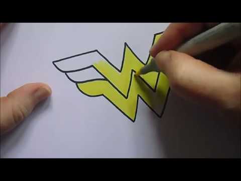 480x360 how to draw a wonder woman logo - Wonder Woman Logo Drawing