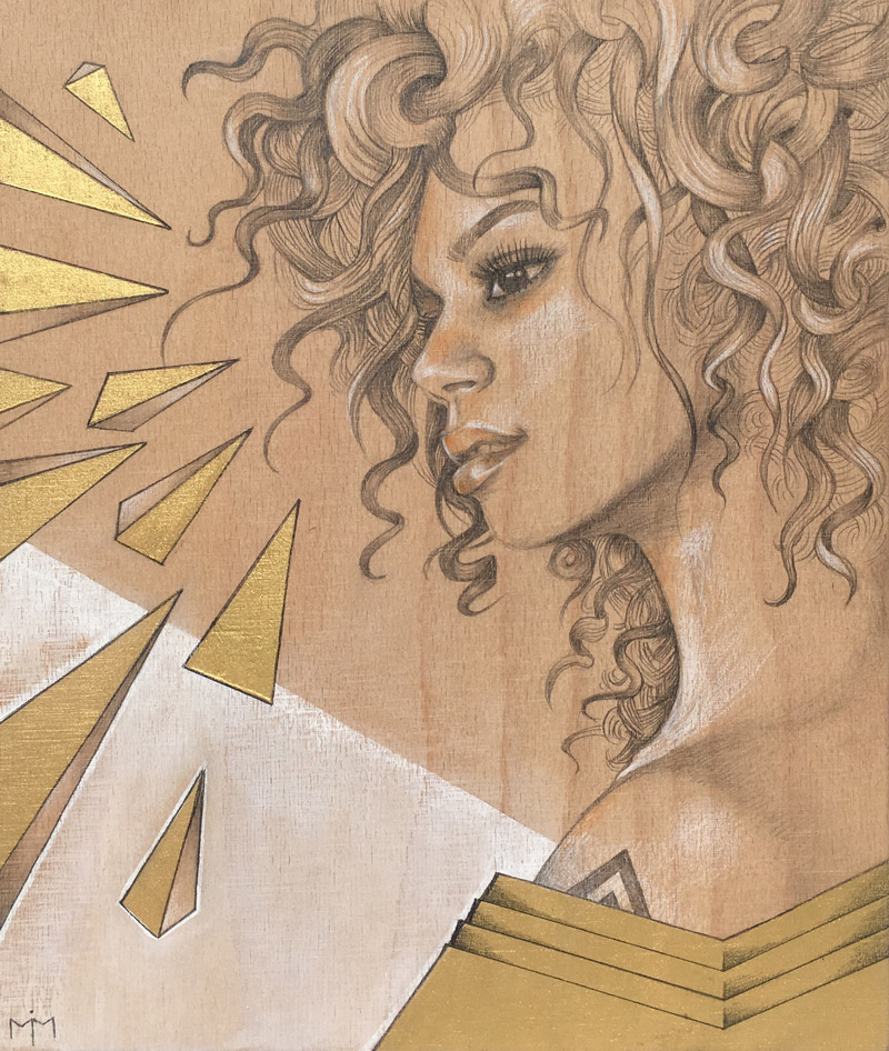 800x946 Lady Magic - Wood Drawing Pictures