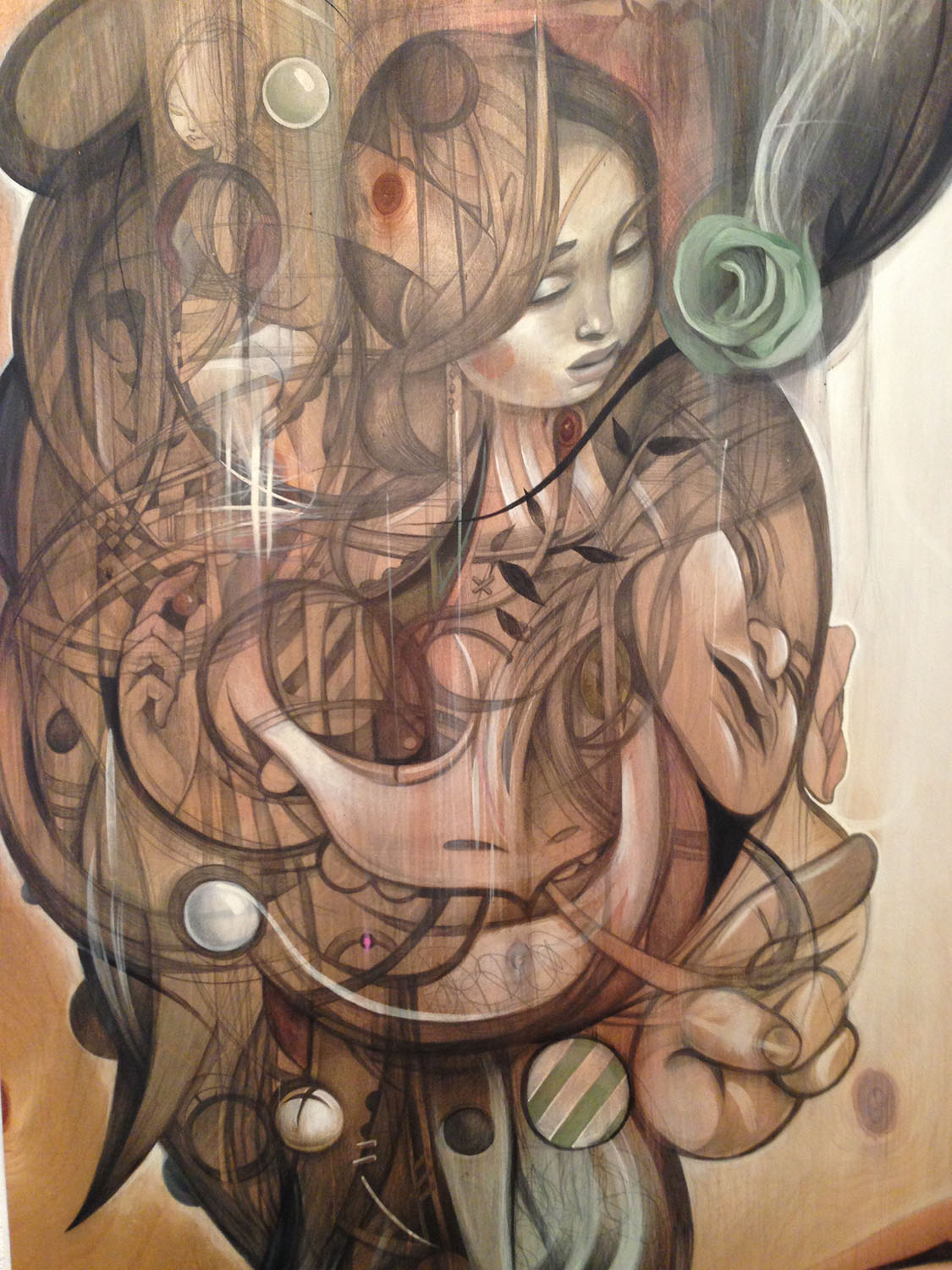 1125x1500 Dichotomy Original Painting Krave Art - Wood Drawing Pictures