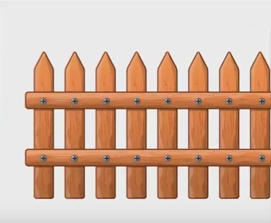 386x318 Draw A Vector Wooden Fence In Adobe Illustrator - Wood Fence Drawing