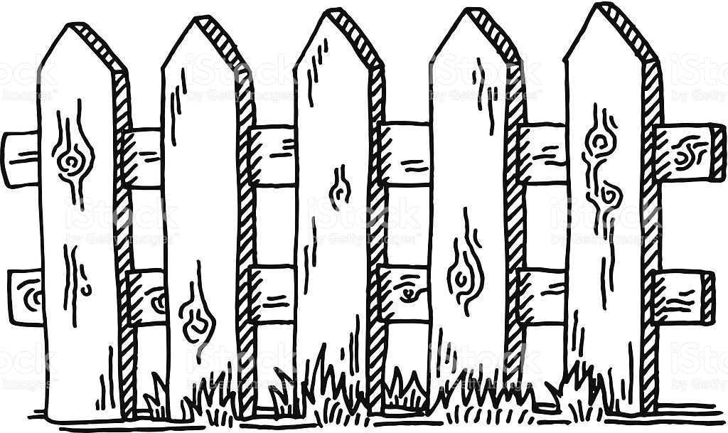 1024x609 How To Fence Drawing - Wood Fence Drawing