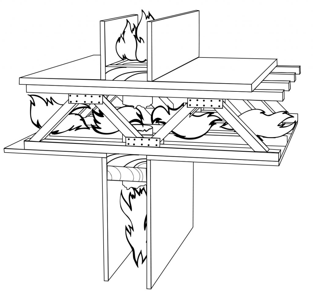 1024x971 firestopping wood floor chase assemblies - Wood Floor Drawing