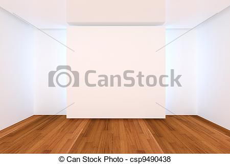 450x320 Home Interior Rendering With Empty Room Color Wall And Wood Floor - Wood Floor Drawing