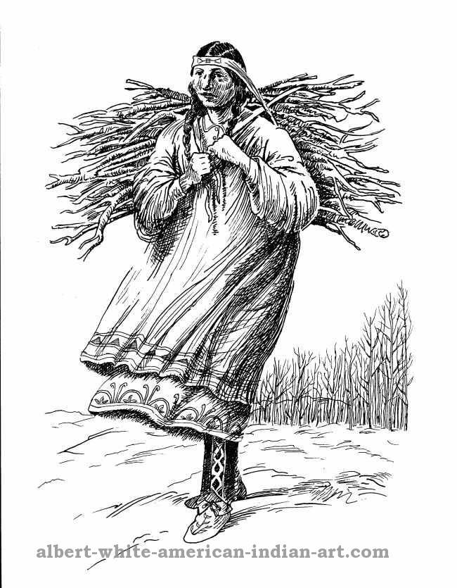 650x835 Line Drawings - Wood Line Drawing