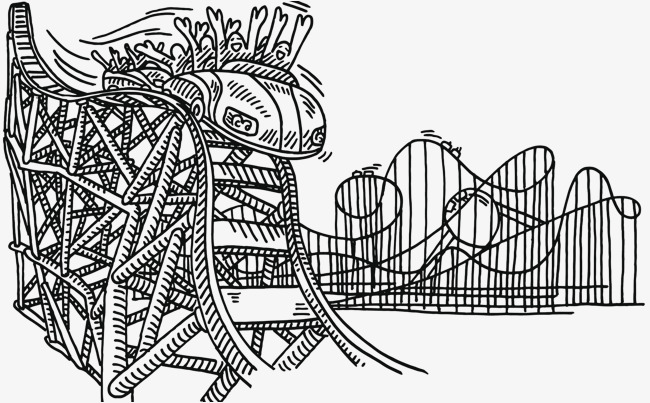 650x403 roller coaster line drawing, roller coaster track, line, wood - Wood Line Drawing