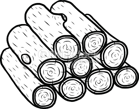 470x367 Black And White Clipart Log Great Free Clipart, Silhouette - Wood Log Drawing