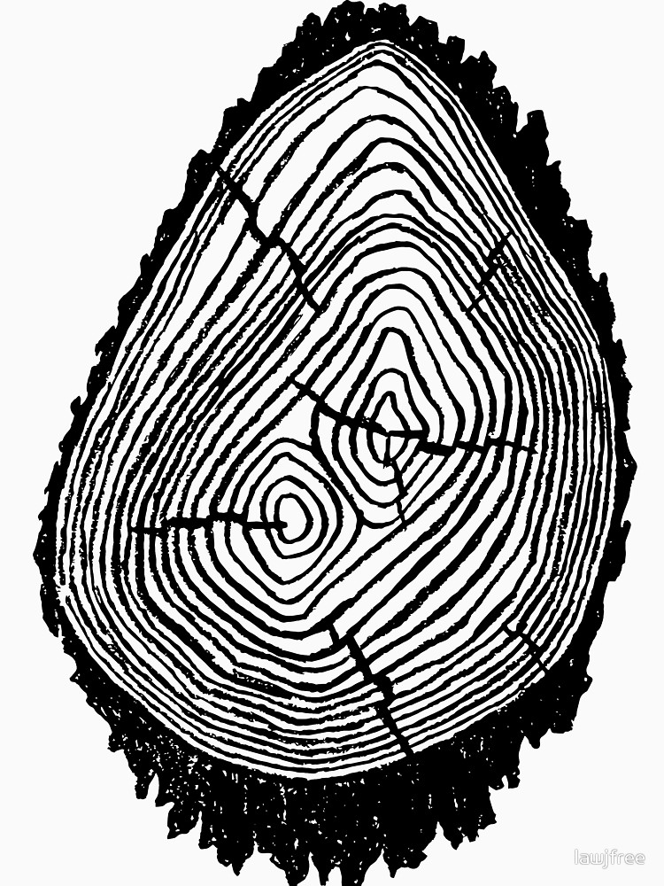 750x1000 Wood Log Drawing Classic T Shirt - Wood Log Drawing